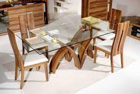 Wooden Dining Table Glass Ideas Glass