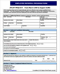 Sample Employee Referral Form 10 Examples In Word Pdf