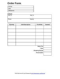 Sales Order Form Order Form Template Order Form Order