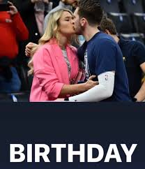 The guy who actually pulls a stripper or waitresses number. Look Luka Doncic Wishes Beautiful Girlfriend Anamaria Goltes Happy Birthday The Sports Daily