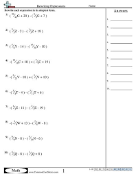 Algebra Worksheets Algebra Equations