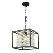 Oil Rubbed Bronze Square Modern Chandeliers Crystals For Living Room