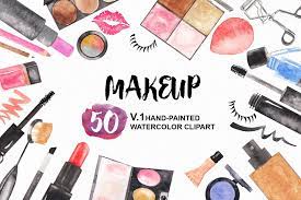 watercolor makeup cosmetic clipart