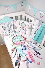 Aqua Dreamcatcher Crib Set
