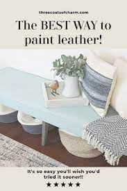 paint on faux leather furniture in 3