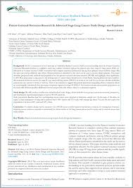 Pdf Patient Centered Outcomes Research In Advanced Stage
