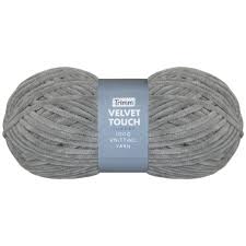 velvet touch knitting yarn 100g grey