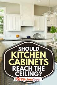 If you have unusual ceiling heights, a custom cabinetry specialist can build cabinets to fit any space—which may be the most practical solution if if you have the unusual circumstance of ceilings higher than 10 feet, as is sometimes the case in loft condos, it's best not to attempt to run cabinets all. Should Kitchen Cabinets Reach The Ceiling Kitchen Seer
