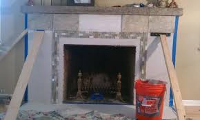 tiling over brick fireplace skim coat