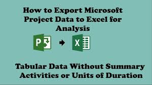 how to export microsoft project data to