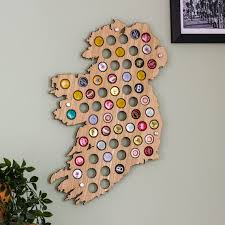 Ireland Beer Cap Map Wall Art Beer Cap