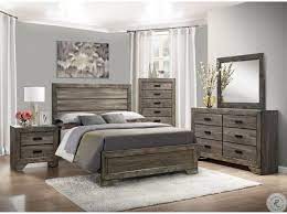 grayson grey oak panel bedroom set in