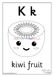 Free printable kiwi coloring pages. Alphabet Colouring Page K