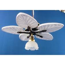 The westinghouse lighting oasis is our favorite palm leaf ceiling fan with a light. Sabia Working Ceiling Fan Palm Leaf Single Light Dollhouse Junction