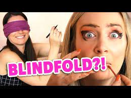 blindfolded makeup challenge sister