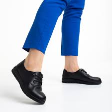 Pantofi dama negri din piele ecologica Cambria - Kalapod