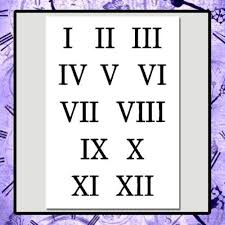 Details About 1 Inch Roman Numerals 1 12 Craft Stencil