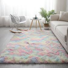 tie dye plush rug living room