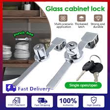 Glass Cabinet Lock With Keys Safety