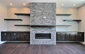 17 Modern Stacked Stone Fireplace Ideas