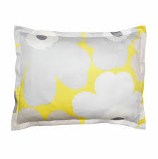 Marimekko Unikko Grey Yellow Pillow