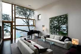 swaniwck living room with large windows