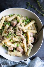 The homemade recipe i use is so easy, it is done before the pasta has finished boiling. 30 Minute Creamy Ham And Pea Pasta The Forked Spoon
