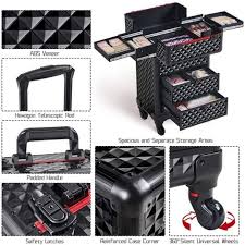 drawers aluminum rolling cosmetic case