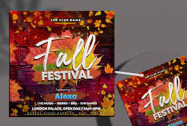 fall festival instagram banner free psd