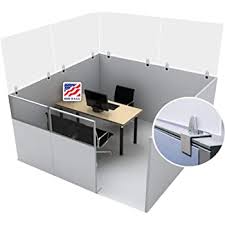 Cubicle wall monitor mount mi 785 mount it. 48 X 24 Luxor Reclaim Clear Antimicrobial Desktop Panel Libraries More Clamp On Perfect For Offices Protective Acrylic Shield Sneeze Guard Cubicle Wall Extender Schools Cubicle Hooks Desk Accessories Workspace
