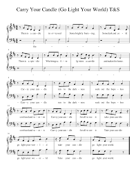 Carry Your Candle Go Light Your World T S Sheet Music For