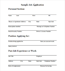 Job Application Template 8 Download Free Documents In Pdf