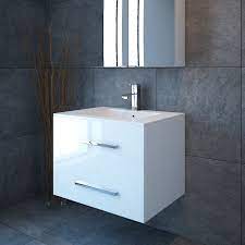 sonix 800 2 draw wall hung sink unit