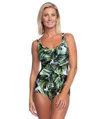 Maxine Palmtastic Shirred Girl Leg One Piece Swimsuit At Swimoutlet Com