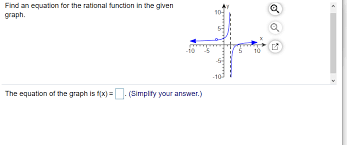 Find An Equation For The Rational