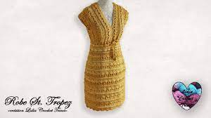 Robe "St Tropez" Crochet "Lidia Crochet Tricot" toutes tailles - YouTube