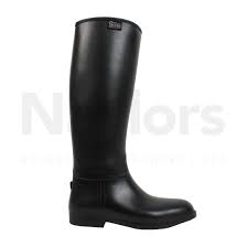 Shires Mens Long Rubber Boots Black