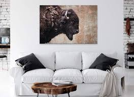 Bison Canvas Buffalo Photo Print Unique