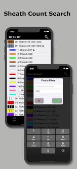 fiber optic color code on the app