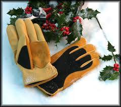 Gold Leaf Winter Touch Gloves Ladies