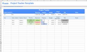 project tracker template project