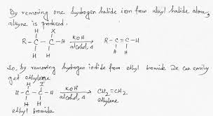 Ethyl bromide gives ethylene when reacted with