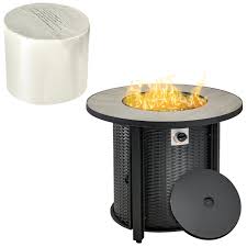 Outsunny 30 Inch Propane Fire Pit Table