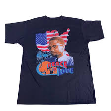 Runder ausschnitt, kurze ärmel und gerader saum. Vintage Malcolm X Peace Love T Shirt Jointcustodydc