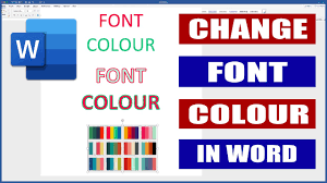 how to change font colour in word