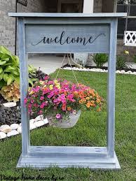 Hanging Basket Stand Welcome Flower