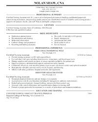 Resumes For Cna Sample Cna Resumes With No Experience Baxrayder