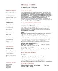 8 Retail Manager Resumes Free Sample Example Format Free