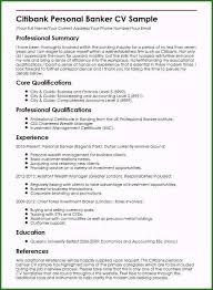 Personal Banker Resume Samples Recommended Citibank Personal