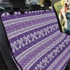 Purple Ribbon Knitted Pattern Print Pet